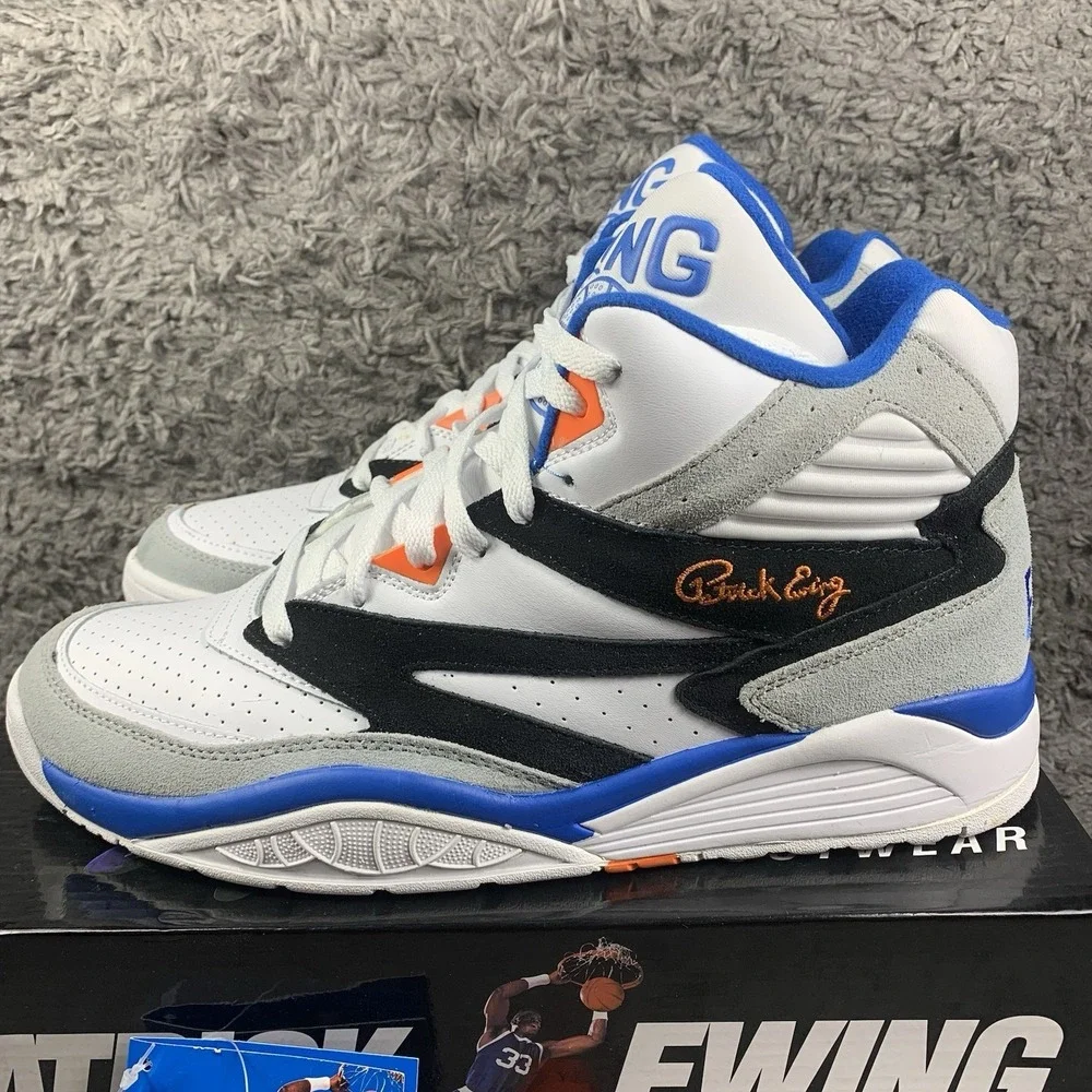 Patrick Ewing Athletics Sports Lite White/Royal Orange 1BM00256-109 Size 13 Box - Picture 2 of 10